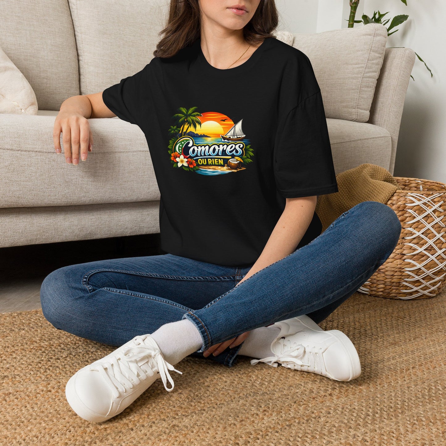 Tee Comores Ou Rien — Sunset Tropical