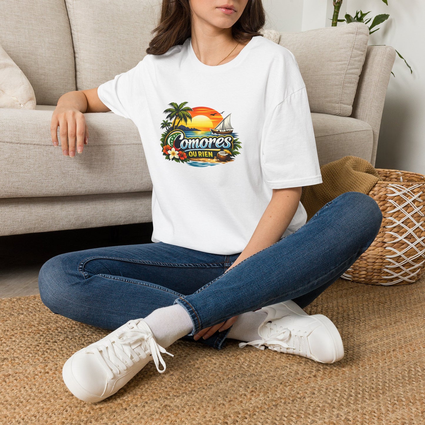 Tee Comores Ou Rien — Sunset Tropical