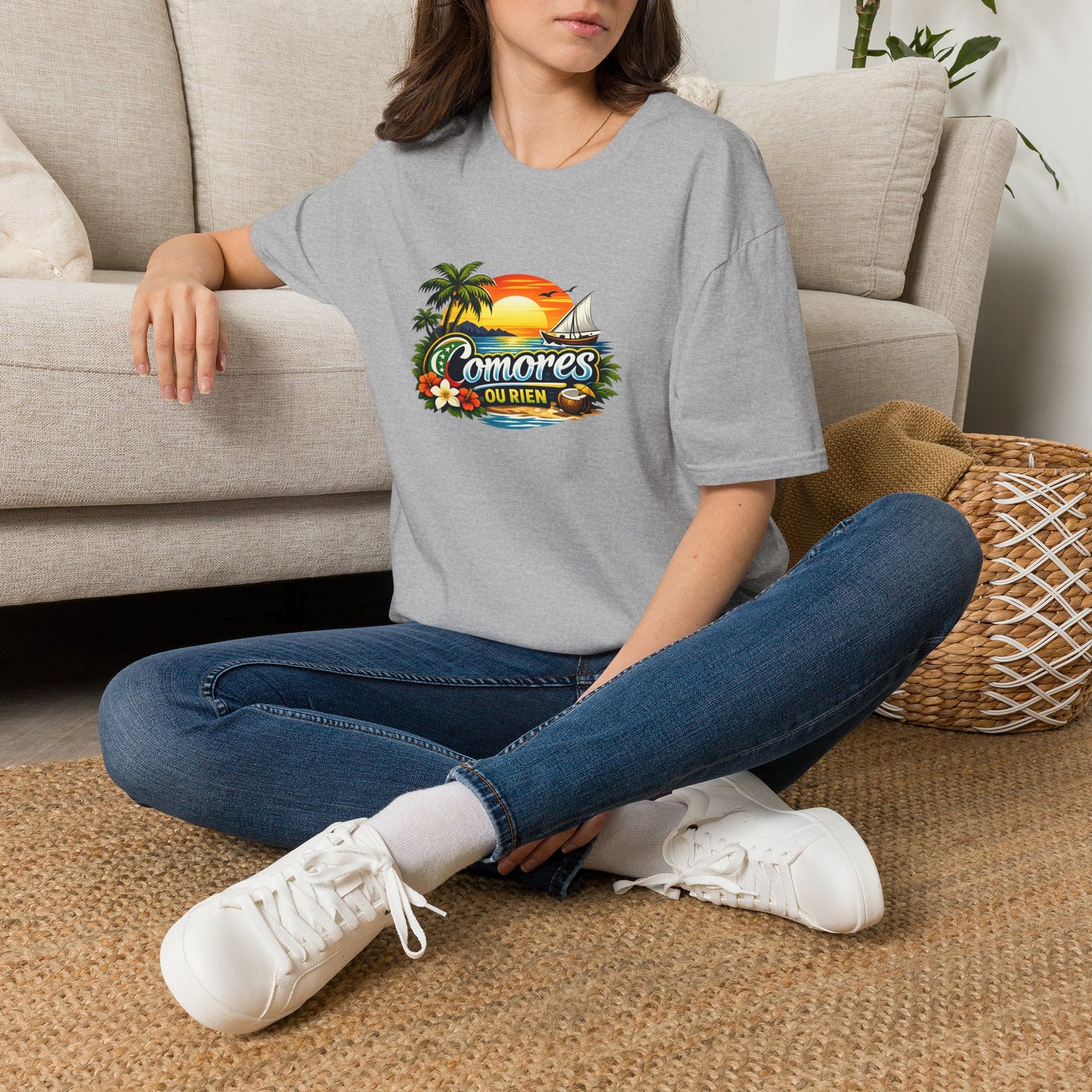 Tee Comores Ou Rien — Sunset Tropical