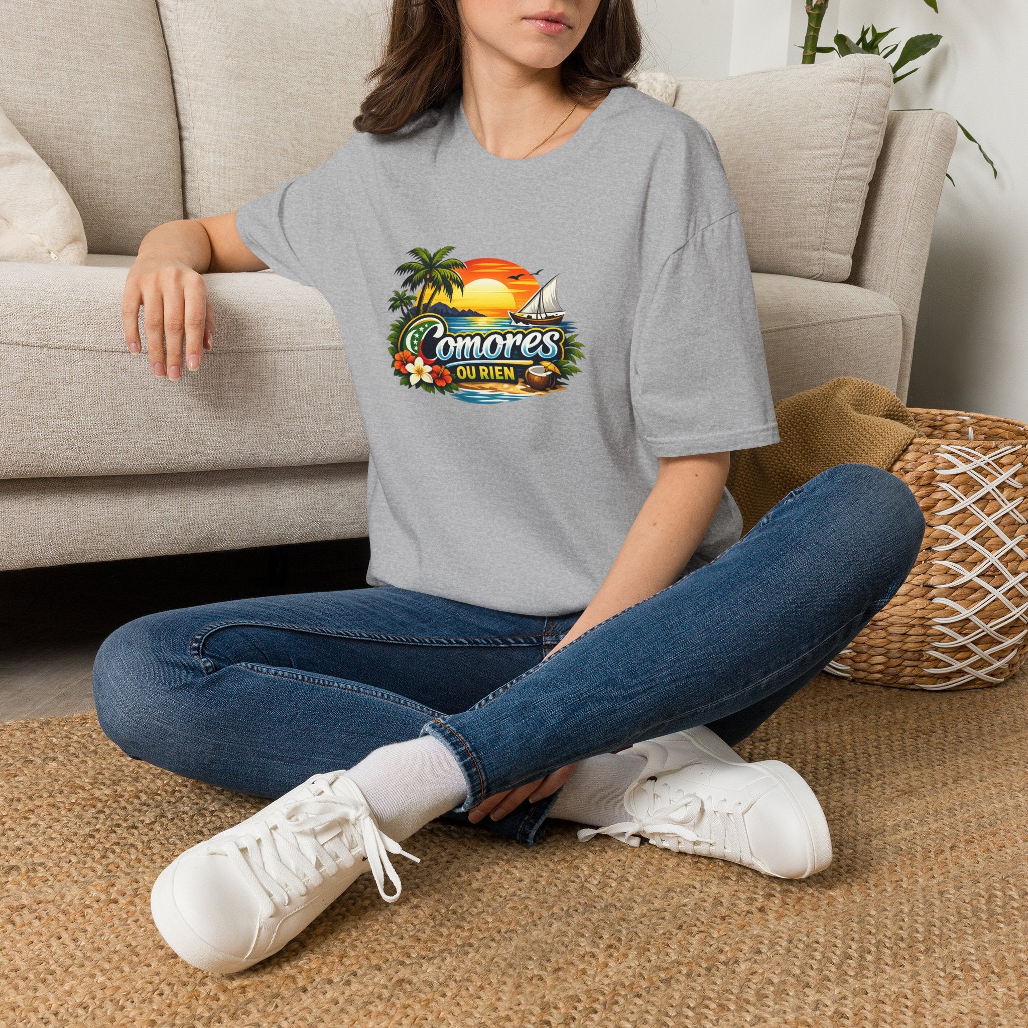 T-Shirt — Comores Ou Rien Sunset Tropical Crew