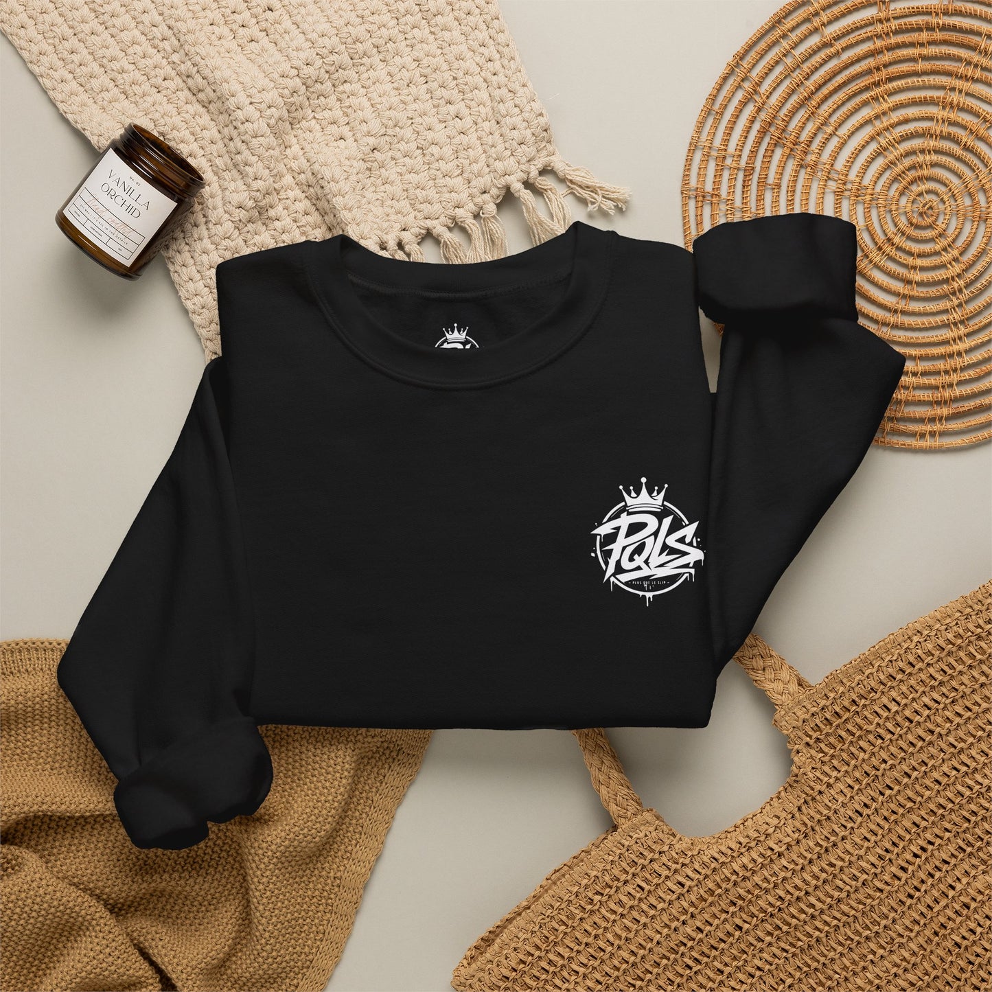 Graffiti Crown Crewneck Sweatshirt — PQLS Streetwear Logo