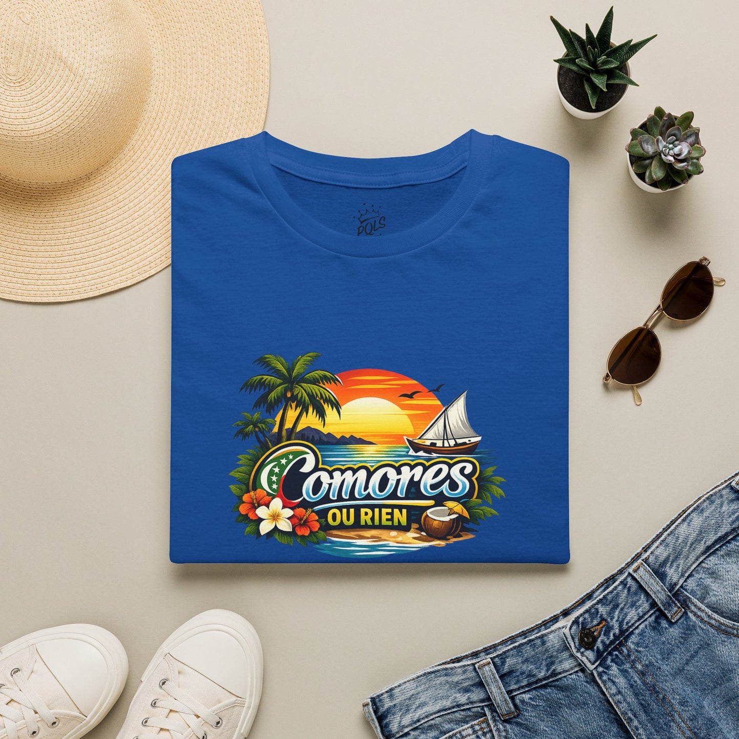 Tee Comores Ou Rien — Sunset Tropical