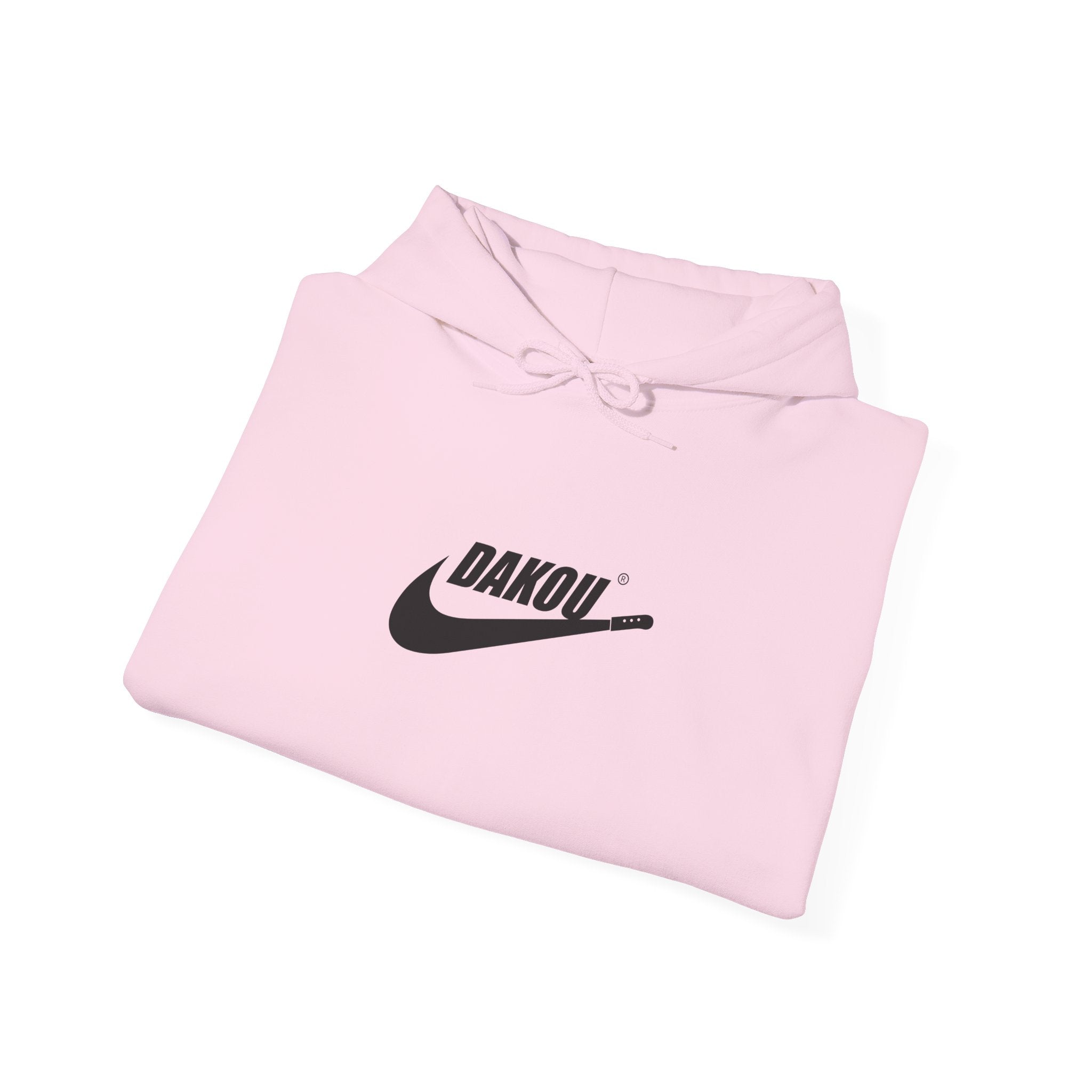 Dakou Swoosh Logo Hoodie - Minimal Streetwear Pullover