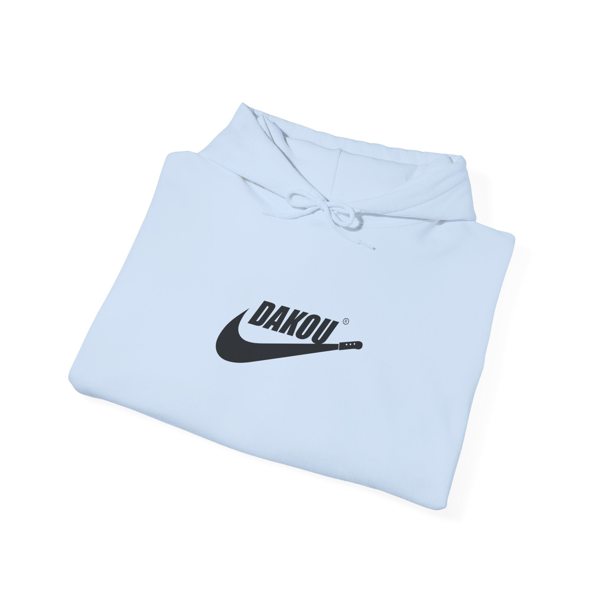 Dakou Swoosh Logo Hoodie - Minimal Streetwear Pullover