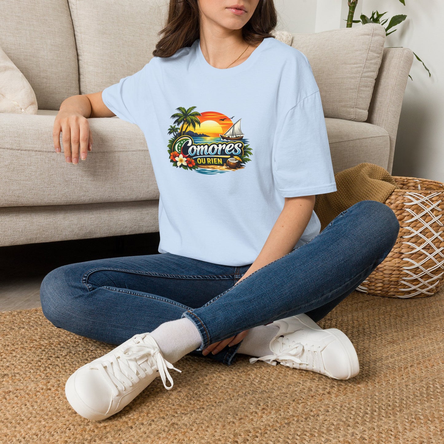 Tee Comores Ou Rien — Sunset Tropical