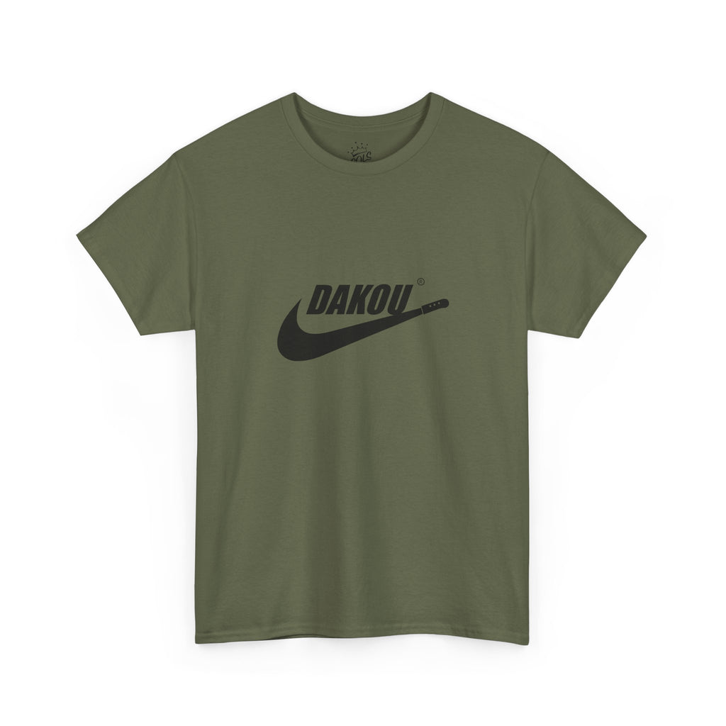 Dakou Swoosh Tee — Minimalist Athletic Logo T‑Shirt