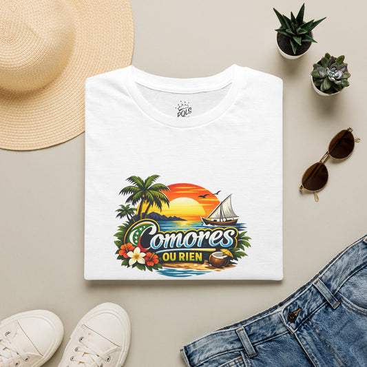 Tee Comores Ou Rien — Sunset Tropical